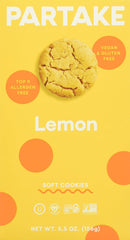 Partake Lemon Soft Baked Cookies Box 5.5oz/6ct