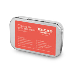 First Aid Kit, Hinged Tin w/Logo 96ct